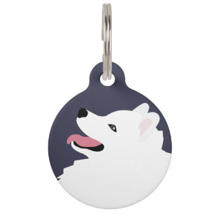 American Eskimo Dog Dog Breed Silhouette Pet Tag