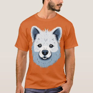American Eskimo Dog Face Cute toon Puppy Lover T-Shirt