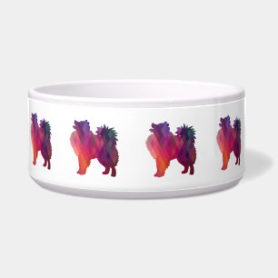 American Eskimo Dog Geo Silhouette Purple