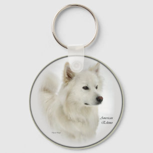 American Eskimo Dog Gifts Art Key Ring