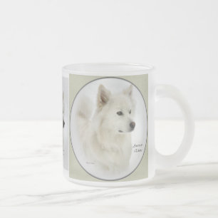 American Eskimo Dog Gifts Frosted Glass Coffee Mug