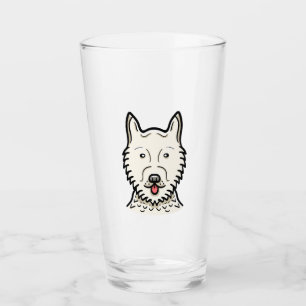 American Eskimo Dog Glass