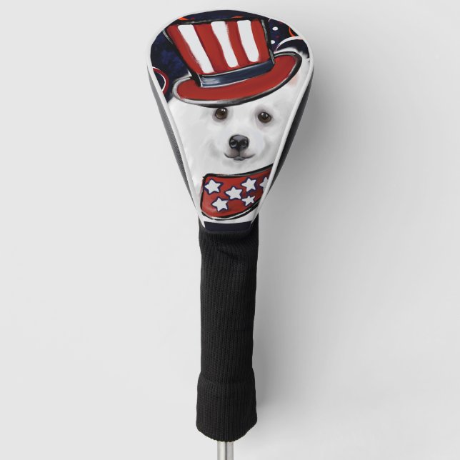 American Eskimo Dog  Golf Head Cover (Front)