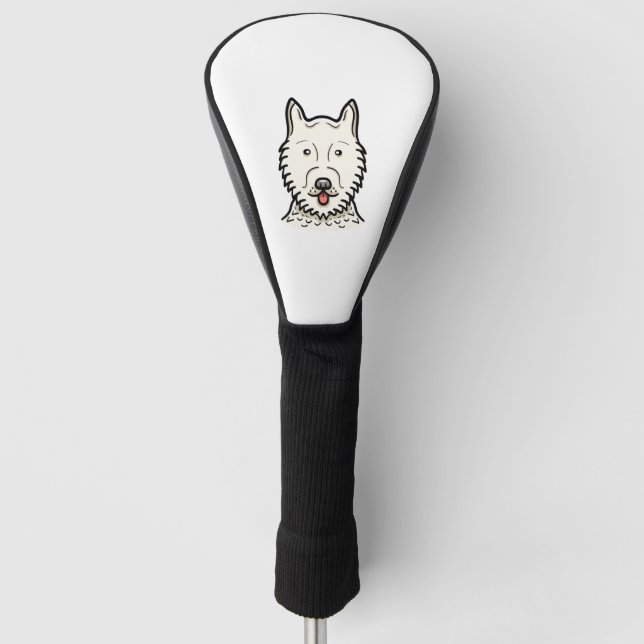 American Eskimo Dog Golf Head Cover (Front)