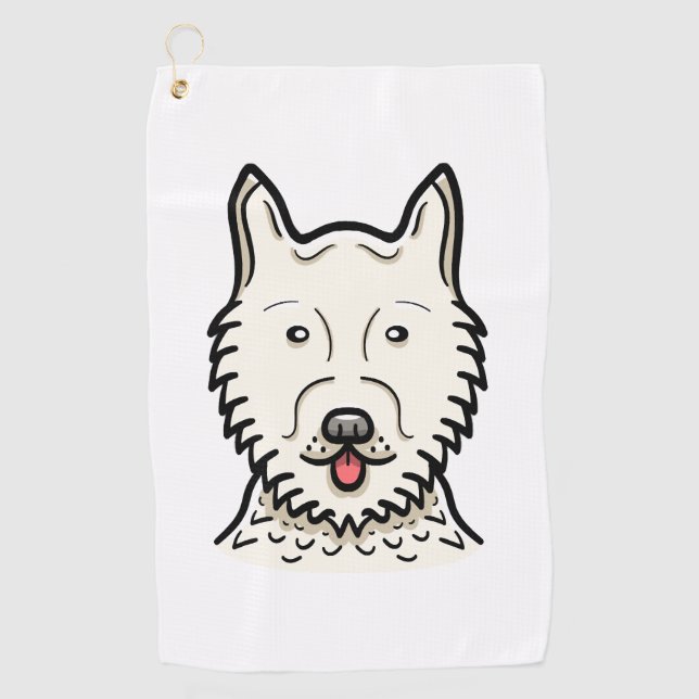 American Eskimo Dog Golf Towel (Front)