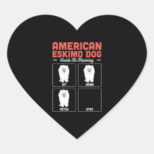 American Eskimo Dog Guide To Training Heart Sticker