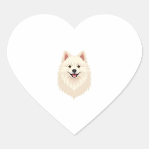 American Eskimo Dog Heart Sticker
