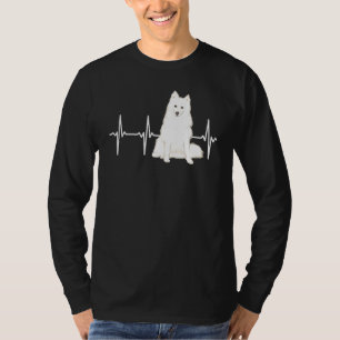 American Eskimo Dog Heartbeat Dog T-Shirt