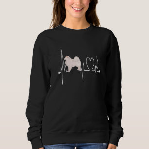 American Eskimo Dog Heartbeat Funny Dogs Are My Ca Sweatshirt
