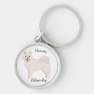 American Eskimo dog Key Ring