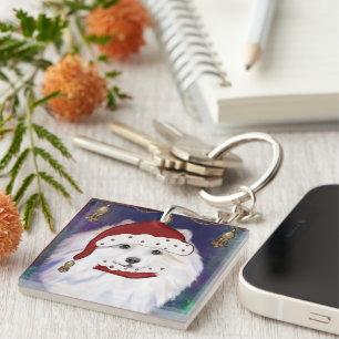 American Eskimo Dog Key Ring