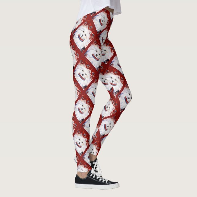 American Eskimo Dog  Leggings (Right)
