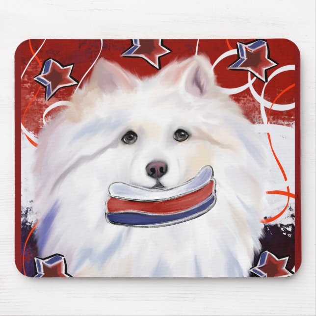 American Eskimo Dog  Mouse Mat (Front)