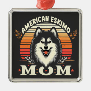 American Eskimo Dog Mum - Aunt dog lover Gift Idea Metal Tree Decoration