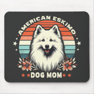 American Eskimo Dog Mum in Vintage Serenity Mouse Mat
