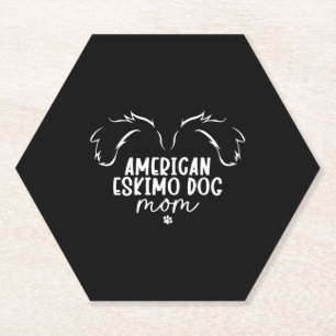 American Eskimo Dog Mum Paper Coaster