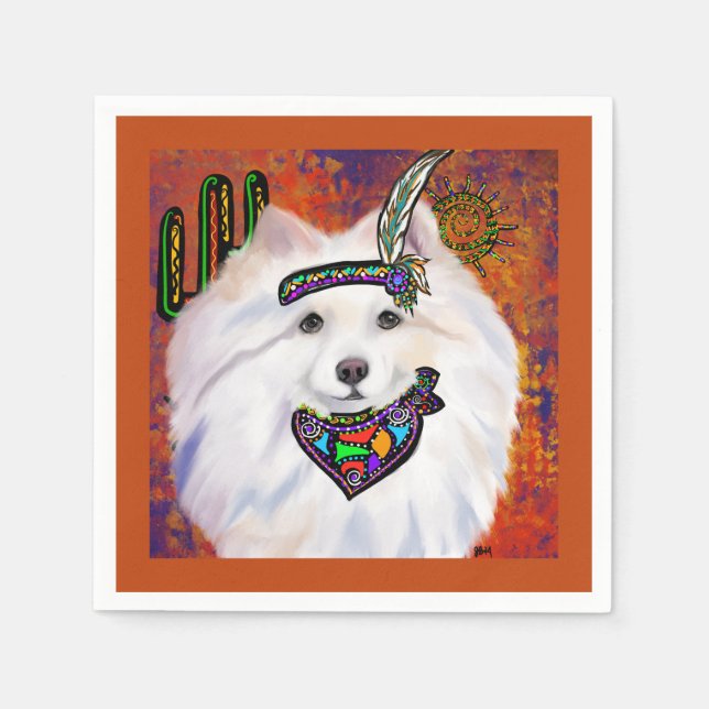American Eskimo Dog  Napkin (Front)