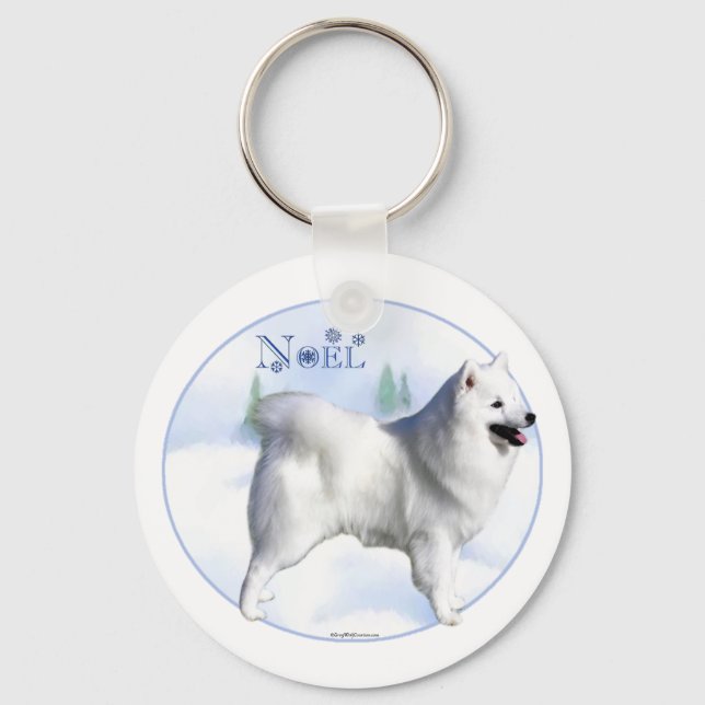 American Eskimo Dog Noel - Keychain (Front)