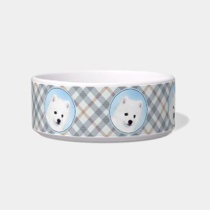 American Eskimo Dog Painting - Original Dog Art Bowl