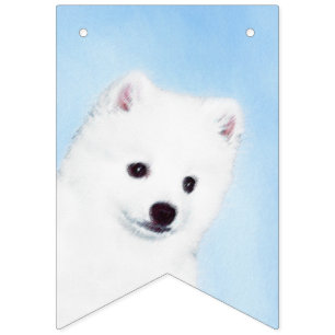 American Eskimo Dog Painting - Original Dog Art Bunting