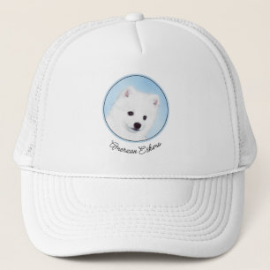 American Eskimo Dog Painting - Original Dog Art Trucker Hat