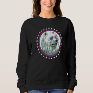 American Eskimo Dog Patriotic 4th Of July Sweatshirt