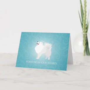 American Eskimo Dog Pet Loss Sympathy Design Card