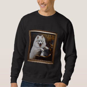 American Eskimo Dog Piano Dog  1 Sweatshirt