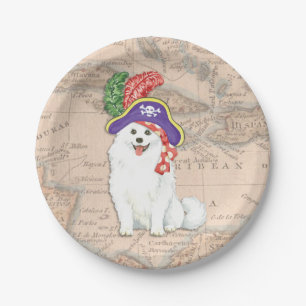 American Eskimo Dog Pirate Paper Plates