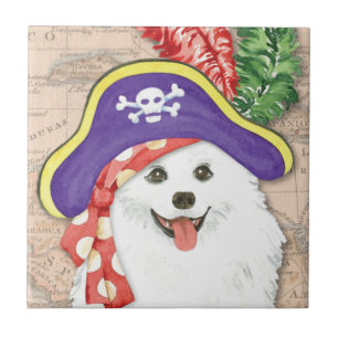 American Eskimo Dog Pirate Tile