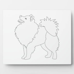American Eskimo Dog Ready to Colour Design Plaque