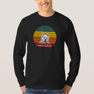 American Eskimo Dog Retro Vintage Colourful Sunset T-Shirt