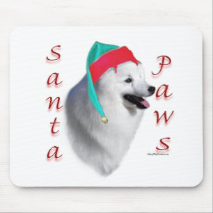 American Eskimo Dog Santa Paws Mouse Mat