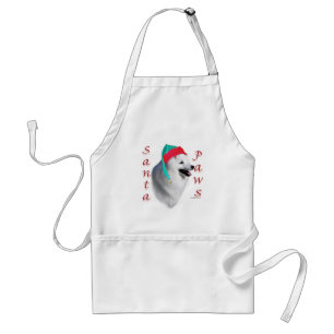 American Eskimo Dog Santa Paws Standard Apron