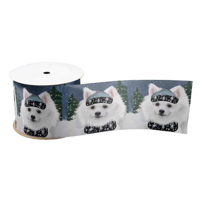 American Eskimo Dog  Satin Ribbon (Spool)
