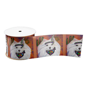 American Eskimo Dog Satin Ribbon