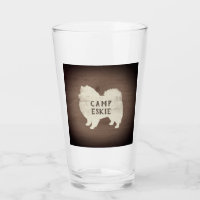 American Eskimo Dog Silhouette Rustic Personalised