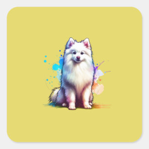 American Eskimo Dog Square Sticker