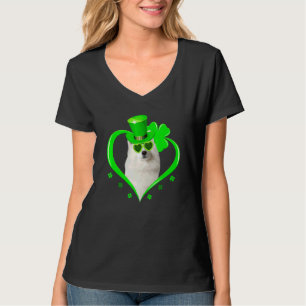 American Eskimo Dog St Patrick S Day Shamrock Cost T-Shirt