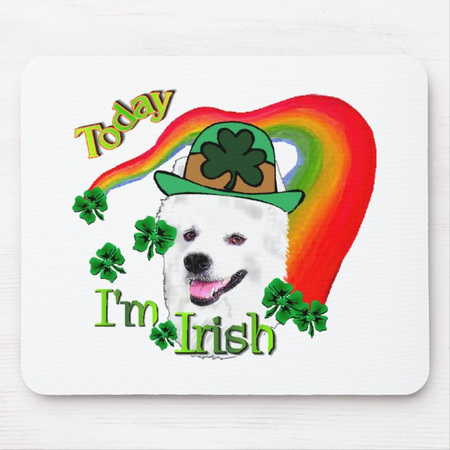 American Eskimo Dog St Patricks Mouse Mat (Front)