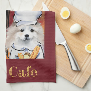 American Eskimo Dog Tea Towel