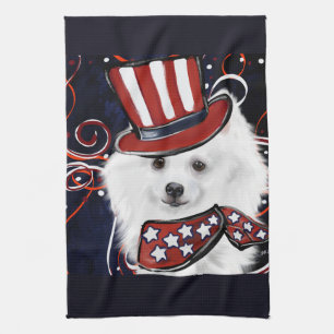 American Eskimo Dog Tea Towel