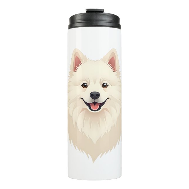 American Eskimo Dog Thermal Tumbler (Front)