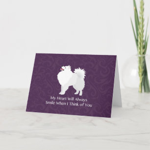 American Eskimo Dog Thinking of You Design Card