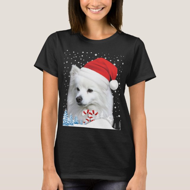 American Eskimo Dog Ugly Christmas Sweater Santa H (Front)