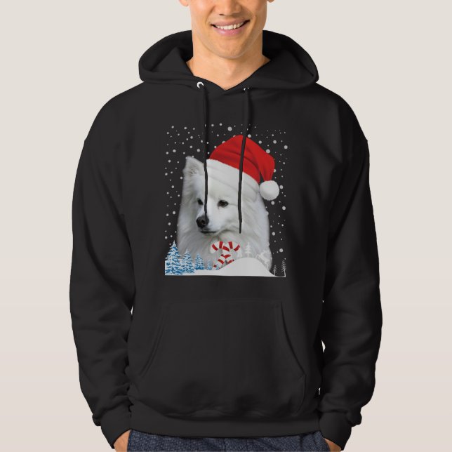 American Eskimo Dog Ugly Christmas Sweater Santa H (Front)