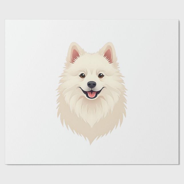 American Eskimo Dog Wrapping Paper (Flat)