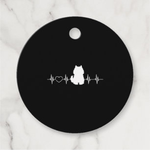 American Eskimo Dogs Heartbeat Favour Tags