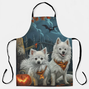 American Eskimo Halloween Spooky Apron