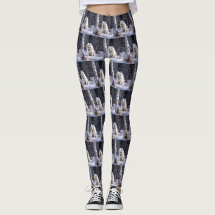 American Eskimo Let It Snow Christmas  Leggings